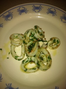 Sauteed Calamari with Parsley and Garlic recipe, squid, simple squid recipe