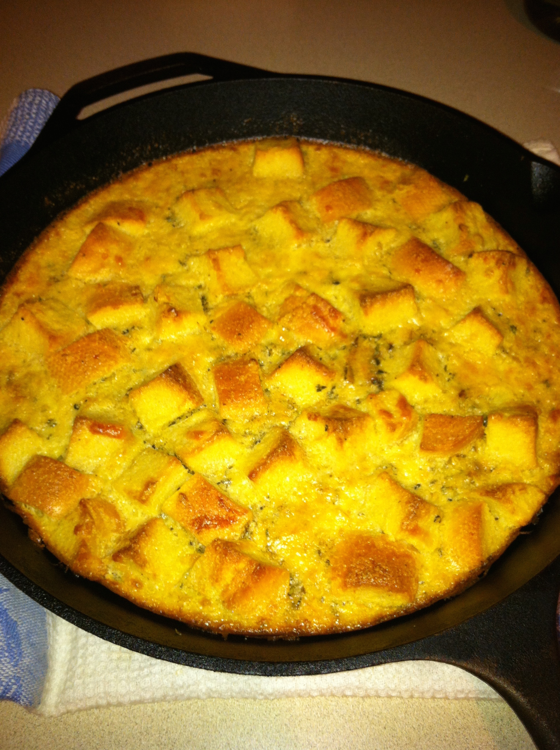 Weekend Cooking: Sweet Corn Bread Pudding - Sarah's Bookshelves