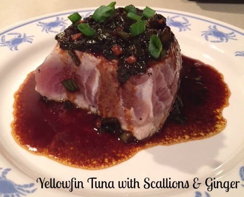 Yellowfin Tuna with Scallions and Ginger recipe