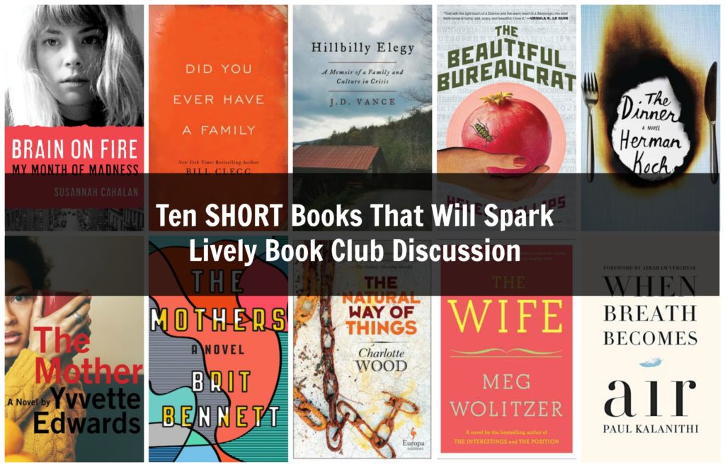 Short Books that will spark lively book club discussion