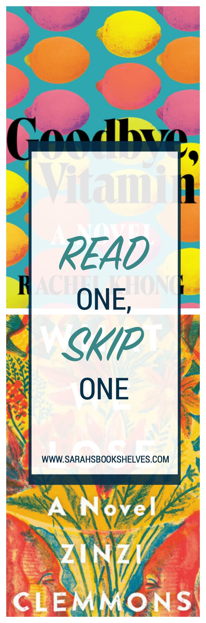 Today's Read One, Skip One is all about short books told in a vignette style...one that worked (Goodbye, Vitamin) & one that didn't (What We Lose).