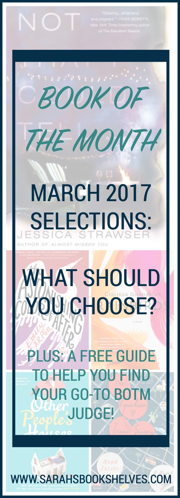 Book of the Month March 2018 Selections What Book Should You Choose