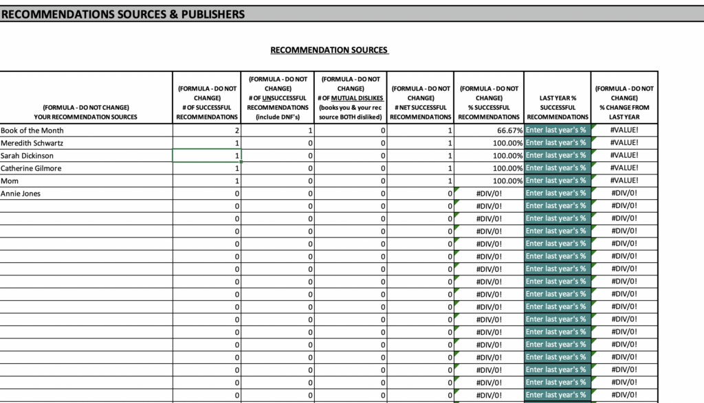 2023 Rock Your Reading Tracking Spreadsheet